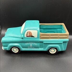The Pioneer Woman Teal and Tan Truck Figurine